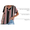 image:imageWIHOLL Womens Summer Tops Short Dolman Sleeve Shirts 2026 Fashion V Neck Outfits Clothes3black Stripes