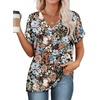 image:imageWIHOLL Womens Summer Tops Short Dolman Sleeve Shirts 2026 Fashion V Neck Outfits Clothes3floral Fierce