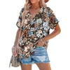 image:imageWIHOLL Womens Summer Tops Short Dolman Sleeve Shirts 2026 Fashion V Neck Outfits Clothes3floral Fierce