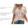 image:imageWIHOLL Womens Summer Tops Short Dolman Sleeve Shirts 2026 Fashion V Neck Outfits Clothes3floral Red