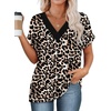 image:imageWIHOLL Womens Summer Tops Short Dolman Sleeve Shirts 2026 Fashion V Neck Outfits Clothes3leopard