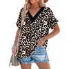image:imageWIHOLL Womens Summer Tops Short Dolman Sleeve Shirts 2026 Fashion V Neck Outfits Clothes3leopard