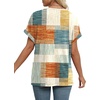 image:imageWIHOLL Womens Summer Tops Short Dolman Sleeve Shirts 2026 Fashion V Neck Outfits Clothes3plaid
