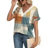 image:imageWIHOLL Womens Summer Tops Short Dolman Sleeve Shirts 2026 Fashion V Neck Outfits Clothes3plaid