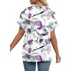 image:imageWIHOLL Womens Summer Tops Short Dolman Sleeve Shirts 2026 Fashion V Neck Outfits Clothes3purple Printed
