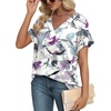 image:imageWIHOLL Womens Summer Tops Short Dolman Sleeve Shirts 2026 Fashion V Neck Outfits Clothes3purple Printed