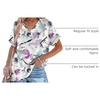 image:imageWIHOLL Womens Summer Tops Short Dolman Sleeve Shirts 2026 Fashion V Neck Outfits Clothes3purple Printed