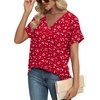 image:imageWIHOLL Womens Summer Tops Short Dolman Sleeve Shirts 2026 Fashion V Neck Outfits Clothes3red Spot