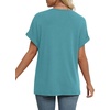 image:imageWIHOLL Womens Summer Tops Short Dolman Sleeve Shirts 2026 Fashion V Neck Outfits ClothesBlue