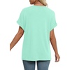 image:imageWIHOLL Womens Summer Tops Short Dolman Sleeve Shirts 2026 Fashion V Neck Outfits ClothesGreen
