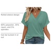 image:imageWIHOLL Womens Summer Tops Short Dolman Sleeve Shirts 2026 Fashion V Neck Outfits ClothesGreen Blue