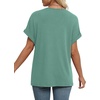 image:imageWIHOLL Womens Summer Tops Short Dolman Sleeve Shirts 2026 Fashion V Neck Outfits ClothesGreen Blue