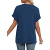 image:imageWIHOLL Womens Summer Tops Short Dolman Sleeve Shirts 2026 Fashion V Neck Outfits ClothesNavy