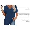 image:imageWIHOLL Womens Summer Tops Short Dolman Sleeve Shirts 2026 Fashion V Neck Outfits ClothesNavy
