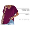 image:imageWIHOLL Womens Summer Tops Short Dolman Sleeve Shirts 2026 Fashion V Neck Outfits ClothesPurple