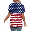 image:imageWIHOLL Womens Summer Tops Short Dolman Sleeve Shirts 2026 Fashion V Neck Outfits ClothesUsa Flag