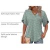 image:imageWIHOLL Womens Summer Tops Short Petal Sleeve Shirts Fashion V Neck Womens ClothingFloral 013