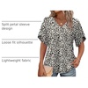 image:imageWIHOLL Womens Summer Tops Short Petal Sleeve Shirts Fashion V Neck Womens ClothingFloral 014