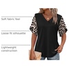image:imageWIHOLL Womens Summer Tops Short Petal Sleeve Shirts Fashion V Neck Womens ClothingFloral 015