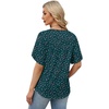 image:imageWIHOLL Womens Summer Tops Short Petal Sleeve Shirts Fashion V Neck Womens ClothingFloral 016