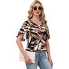 image:imageWIHOLL Womens Summer Tops Short Petal Sleeve Shirts Fashion V Neck Womens ClothingFloral 07