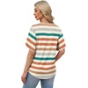 image:imageWIHOLL Womens Summer Tops Short Petal Sleeve Shirts Fashion V Neck Womens ClothingStriped 02