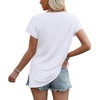 image:imageWIHOLL Womens Tops Basic Summer V Neck T Shirts Short Sleeve Dressy Casual Loose Fit Cute Tee Clothes Trendy Fashion Outfits0white