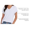 image:imageWIHOLL Womens Tops Basic Summer V Neck T Shirts Short Sleeve Dressy Casual Loose Fit Cute Tee Clothes Trendy Fashion Outfits0white