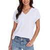 image:imageWIHOLL Womens Tops Basic Summer V Neck T Shirts Short Sleeve Dressy Casual Loose Fit Cute Tee Clothes Trendy Fashion Outfits0white