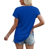 image:imageWIHOLL Womens Tops Basic Summer V Neck T Shirts Short Sleeve Dressy Casual Loose Fit Cute Tee Clothes Trendy Fashion Outfits3blue