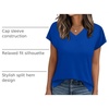 image:imageWIHOLL Womens Tops Basic Summer V Neck T Shirts Short Sleeve Dressy Casual Loose Fit Cute Tee Clothes Trendy Fashion Outfits3blue