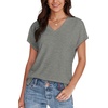 image:imageWIHOLL Womens Tops Basic Summer V Neck T Shirts Short Sleeve Dressy Casual Loose Fit Cute Tee Clothes Trendy Fashion Outfits3grey