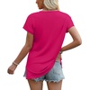 image:imageWIHOLL Womens Tops Basic Summer V Neck T Shirts Short Sleeve Dressy Casual Loose Fit Cute Tee Clothes Trendy Fashion Outfits3hot Pink