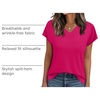 image:imageWIHOLL Womens Tops Basic Summer V Neck T Shirts Short Sleeve Dressy Casual Loose Fit Cute Tee Clothes Trendy Fashion Outfits3hot Pink