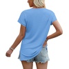 image:imageWIHOLL Womens Tops Basic Summer V Neck T Shirts Short Sleeve Dressy Casual Loose Fit Cute Tee Clothes Trendy Fashion Outfits3light Blue