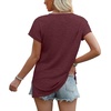 image:imageWIHOLL Womens Tops Basic Summer V Neck T Shirts Short Sleeve Dressy Casual Loose Fit Cute Tee Clothes Trendy Fashion Outfits3rust Red