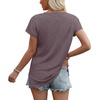image:imageWIHOLL Womens Tops Basic Summer V Neck T Shirts Short Sleeve Dressy Casual Loose Fit Cute Tee Clothes Trendy Fashion Outfits3taupe