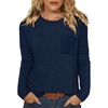 image:imageWIHOLL Long Sleeve Shirts for Women Waffle Knit Trendy Fall Fashion 2026 Dressy Casual Blouses Teacher OutfitsBlue