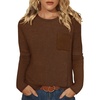 image:imageWIHOLL Long Sleeve Shirts for Women Waffle Knit Trendy Fall Fashion 2026 Dressy Casual Blouses Teacher OutfitsBrown
