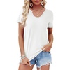 image:imageWIHOLL Summer Tops for Women Scoop Neck Basic Tees Short Sleeve Casual TShirts Loose FitWhite