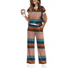 image:imageWIHOLL Two Piece Sets for Women Lounge Sets Plus Size Summer Outfits Cruise Resort Wear 2026 Beach Vacation Travel Matching Pants Sets Fashion Clothing Business Casual Office Cute Cropped T Shirts