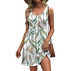 image:imageWIHOLL Womens Summer Dress 2026 ALine Sleeveless Casual Sundress with Pockets FloralSolidFloral02