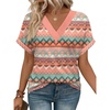 image:imageWIHOLL Womens Summer Tops Short Dolman Sleeve Shirts 2026 Fashion V Neck Outfits Clothes2boho Stripes 2