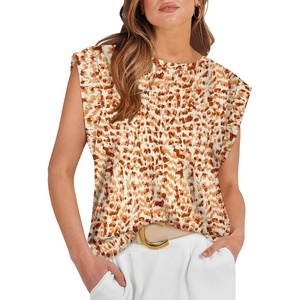 image:imageWIHOLL Cap Sleeve Tops for Women Summer Top Basic Tee Shirts Business Casual Tank Loose Fit 2026 FashionZ  Floral 01
