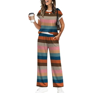 image:imageWIHOLL Two Piece Sets for Women Lounge Sets Plus Size Summer Outfits Cruise Resort Wear 2026 Beach Vacation Travel Matching Pants Sets Fashion Clothing Business Casual Office Cute Cropped T Shirts