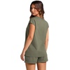 image:imageWIHOLL 2 Piece Sets for Women Casual Summer Travel Vacation Outfits Cap Sleeve Shorts Lounge SetGreen