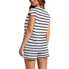 image:imageWIHOLL 2 Piece Sets for Women Casual Summer Travel Vacation Outfits Cap Sleeve Shorts Lounge SetStriped Black