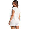 image:imageWIHOLL 2 Piece Sets for Women Casual Summer Travel Vacation Outfits Cap Sleeve Shorts Lounge SetWhite