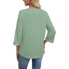 image:imageWIHOLL 34 Length Sleeve Womens Tops Boho V Neck Lace Shirt Trendy Blouses Dressy Casual Vacation Clothes S3XL05  Mint Green