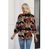 image:imageWIHOLL 34 Length Sleeve Womens Tops Pleated Front Crew Neck Blouses Dressy Casual Business Casual Spring Summer Shirts S3XL08  Floral Print